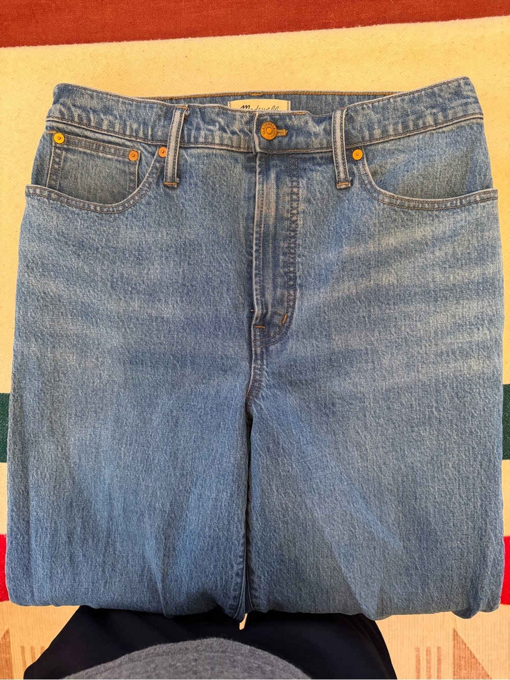 Madewell The Perfect Vintage Wide Leg Crop Women's Jeans in Medium Blue Wash - Picture 10 of 11